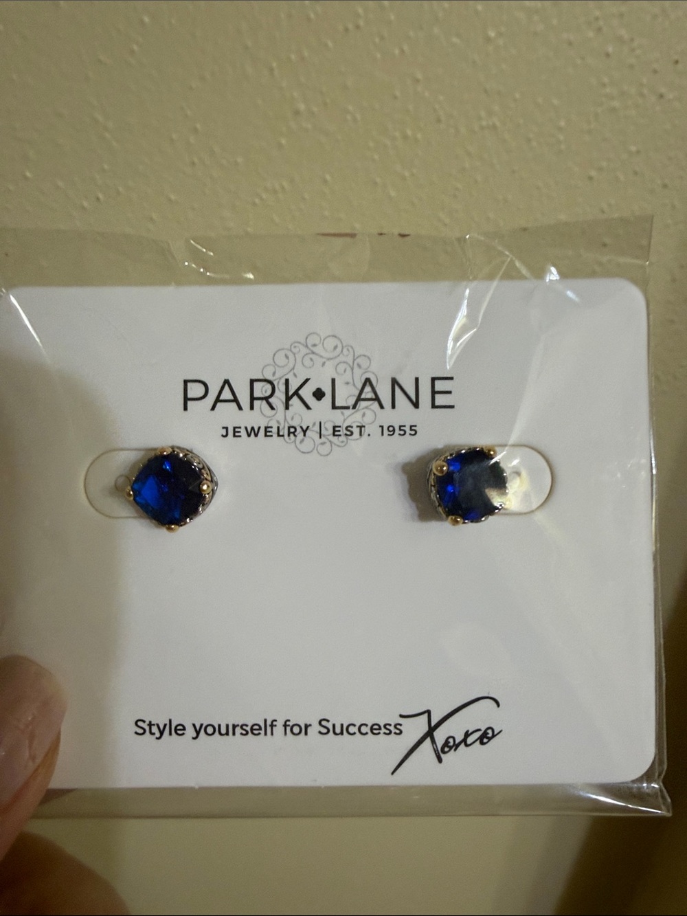 Sapphire crystal earrings